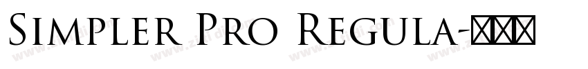 Simpler Pro Regula字体转换